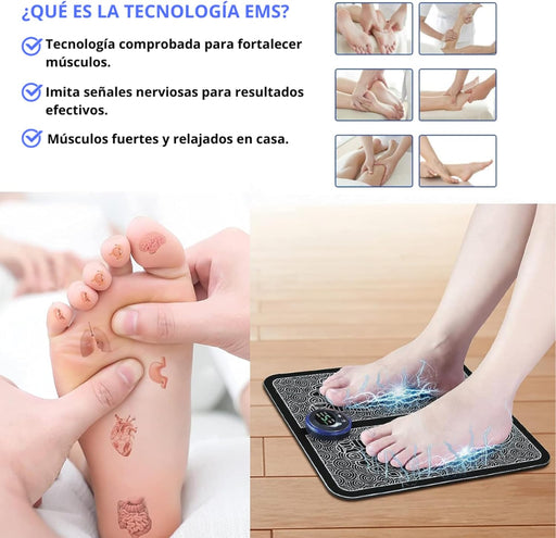 Masajeador eléctrico de pies EMS, Terapia de acupuntura de pies | BronFit© - Bronmart.