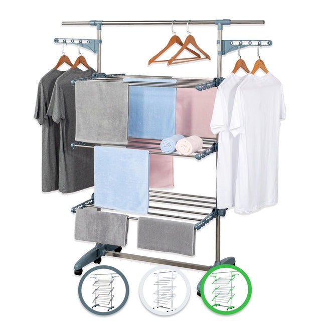 3-stufiger Wäscheständer Grau | BronHome©