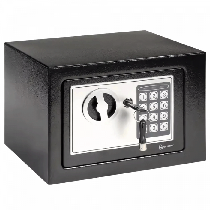 Caja Fuerte Electrónica Digital de Acero - 17x23x17cm - Seguridad Ignífuga, Impermeable
