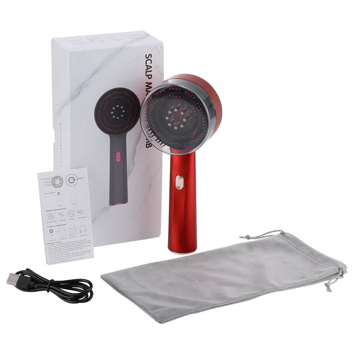 ScalpPro™ – Elektrischer Massagekamm mit Rotlicht und Haarbehandlungsapplikator