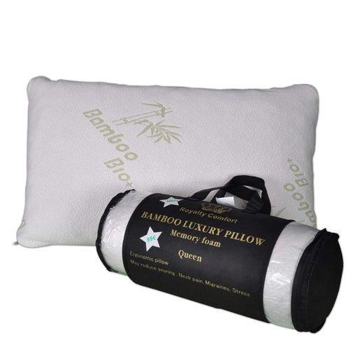 Almohada de Lujo de Bambú Con Espuma de Memoria Ergonómica Royalty Comfort | BronSleep®
