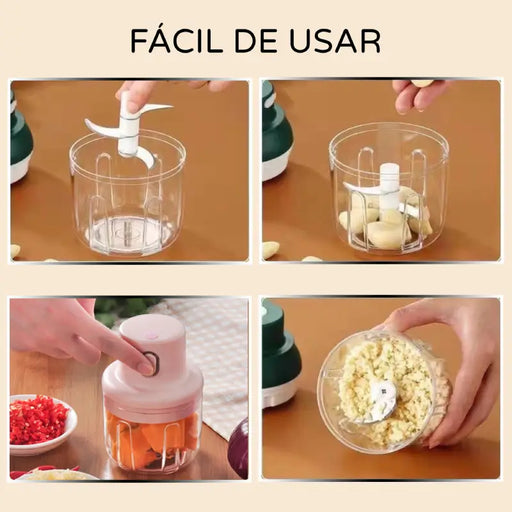 Picadora de alimentos inalámbrica portátil de 250 ml con cuchilla de acero inoxidable | BronKitchen© - Bronmart
