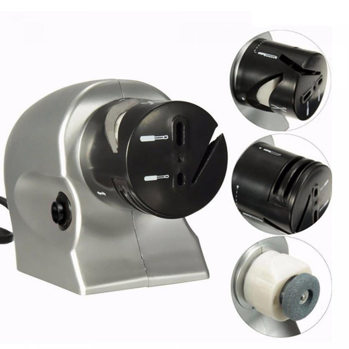 Afilador eléctrico, sacapuntas eléctrico de cuchillos y tijeras  2 en 1 | BronKitchen©