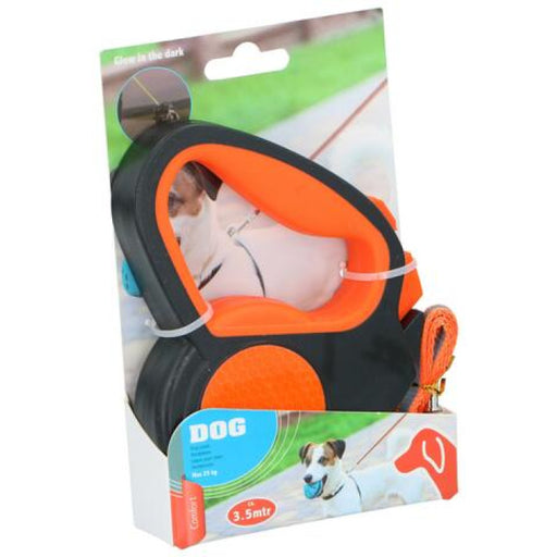 Pet Treatment ED-41661: Correa retráctil para perros que brilla en la oscuridad - 3,5 M Naranja - Bronmart