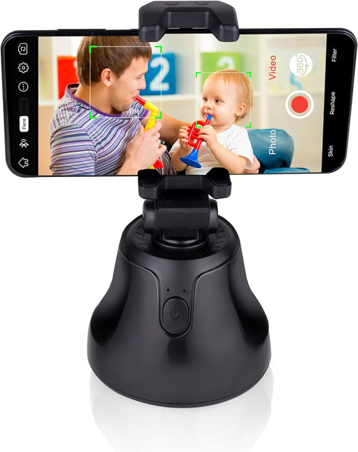 Grundig ED-49803: soporte para teléfono con seguimiento de rostros/objetos giratorio de 360° para Vlogger - Bronmart