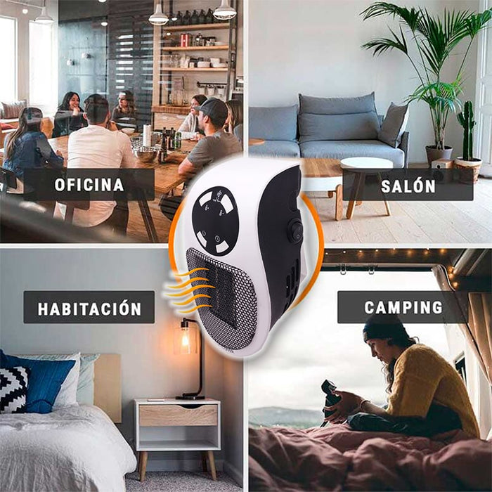 Calefactor portatil de enchufe, Pequeño, ligero y fácil de usar | BronHome©