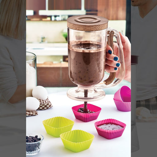 dispensador de masa para pancakes, dispensador de masa para reposteria, dispensador de masa para galletas, dispensador de masa para hot cakes, dispensador de masa para donas, embudo dispensador de masa, dispensador de masa para magdalenas, dispensador de aceite para masajes, jarra dispensadora de masa,dispensador de masa de pastel de masa de plástico púrpura de alimentaria, repostería, herramientas de decoración de repostería para hornear, herramientas de cocina