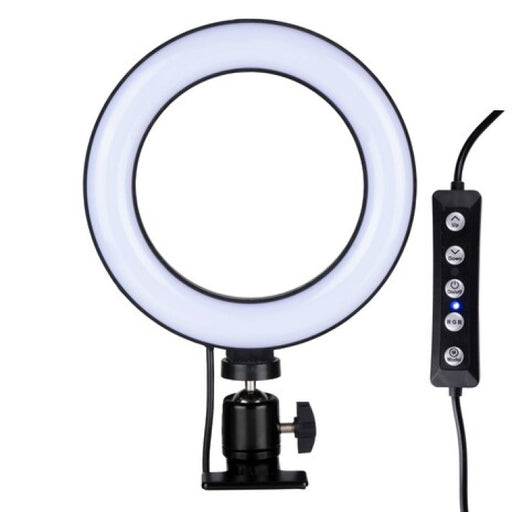 Grundig ED-96177: Lámpara de luz anular RGB con clip - Bronmart