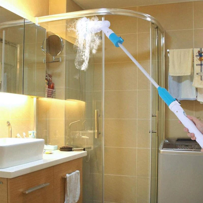 Fregadora ,giratoria ,eléctrica, cepillo, de, limpieza, Turbo, limpiador ,de ,baño ,recargable ,inalámbrico ,con mango, de ,extensión, cepillo, adaptable, bañera,
