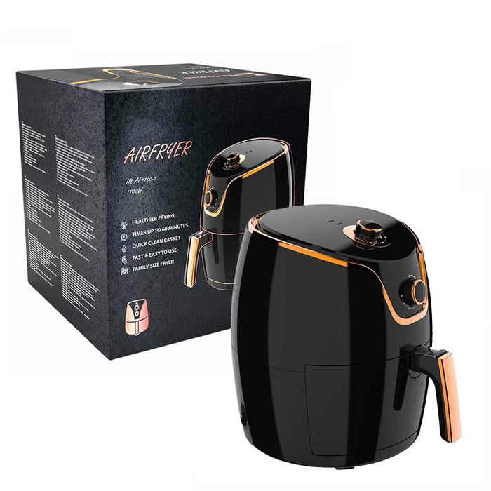 Freidora de aire sin aceite, AirFryer extra grande 7L de 1700 W con perilla mecánica | BronKitchen©,freidora de aire,freidora,electrodomésticos,comida sana,comida saludable