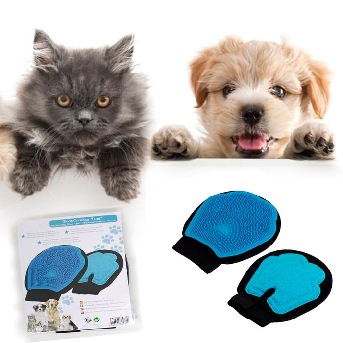 Guante de doble cara para el cuidado del pelaje de las mascotas - 1 unidad | BronPets©,cepillos para mascotas, cepillo para perro, furminator perro, cepillo para perro pelo corto, cepillo perro pelo corto, cepillo cardina automatico, cepillo para quitar pelo muerto perro, cepillo quita pelos, cepillo deslanador para perros, cepillo para perros de pelo corto,