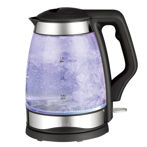 Hervidor de agua, de vidrio eléctrico de 1.8L con indicador de luz LED 2200W | BronKitchen©