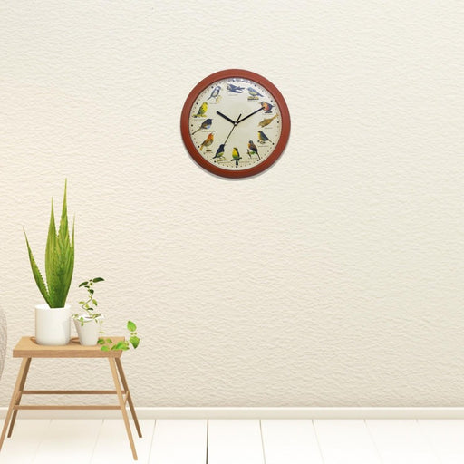 Reloj de pared con sonido de pájaros Europeos - Wood | BronHome© -Bronmart