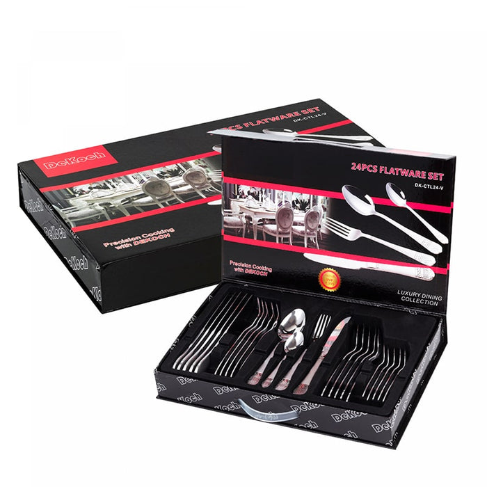 Juego de cubiertos de 24 piezas con caja  - Vintage | BronKitchen©