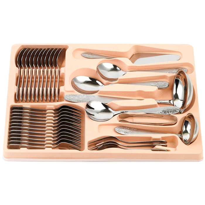 Juego de cubiertos elegantes con maleta 72 piezas - Flor | BronKitchen©