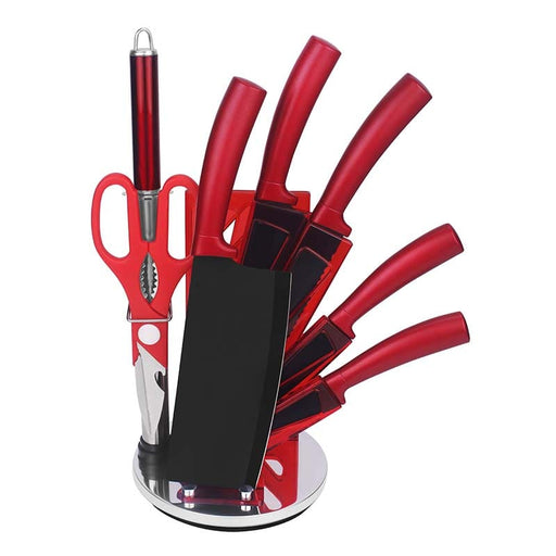 Juego,de,cuchillos,de,8,piezas,con,soporte,de,acrílico-rojo,BronKitchen©,kss600,comprar,cuchillos,cuchillos,carne,cuchillos,de,carne,cuchillos,mesa,cuchillos,para,carne,set,de,cuchillos,zwilling,cuchillos,juegos,de,cuchillos