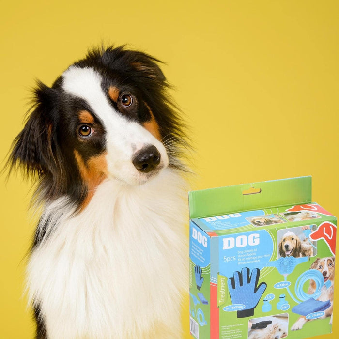 Kit lavador de perros  de 5 piezas  | BronPets©,Kit de lavado y limpieza para perros 5 en 1 para tratamiento de mascotas