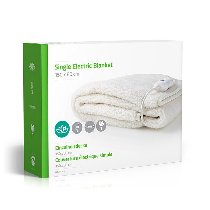 Manta eléctrica, manta térmica eléctrica de 150x80cm - Blanco | BronNedis©,mantas eléctricas, almohadilla electrica, manta electrica bronmart, manta eléctrica calidad, manta termica electrica,