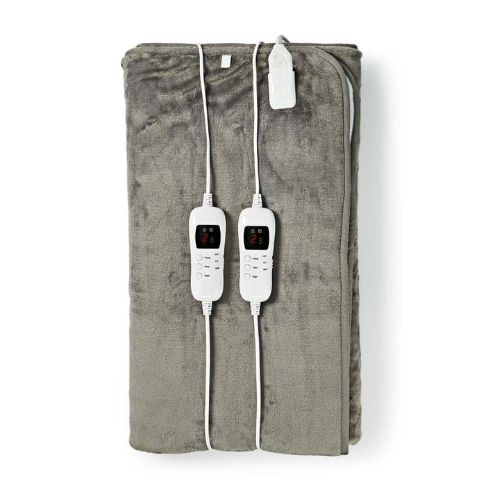 Manta eléctrica, manta térmica eléctrica de 160x140cm - Blanco Gris | BronNedis©,mantas eléctricas, almohadilla electrica, manta electrica bronmart, manta eléctrica calidad, manta termica electrica,