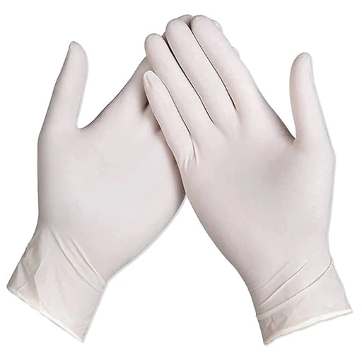 Guantes Master: Paquete de 100 Guantes Desechables de Látex en Polvo - Talla L -Bronmart
