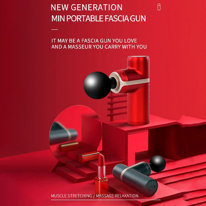 Mini pistola de masaje portátil 2.0 Color Gris Oscuro | BronFit©
