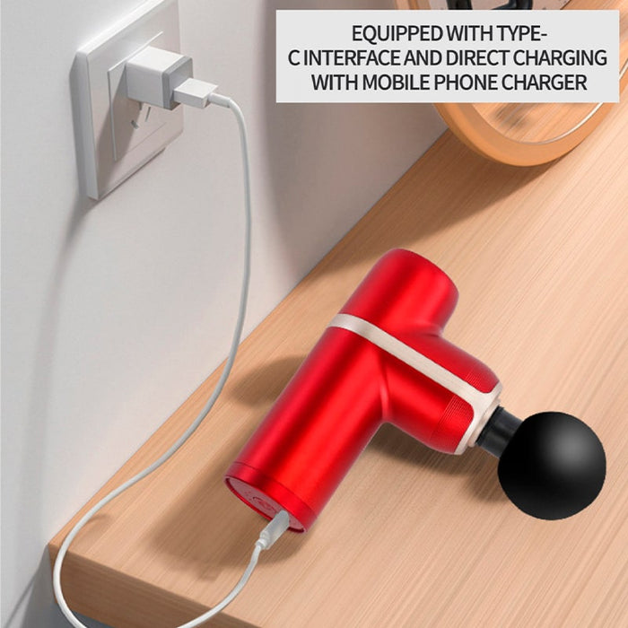 Mini pistola de masaje portátil 2.0 Color Gris Oscuro | BronFit©