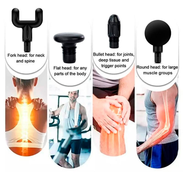 Mini pistola de masaje portátil 2.0 Color Blanco | BronFit©