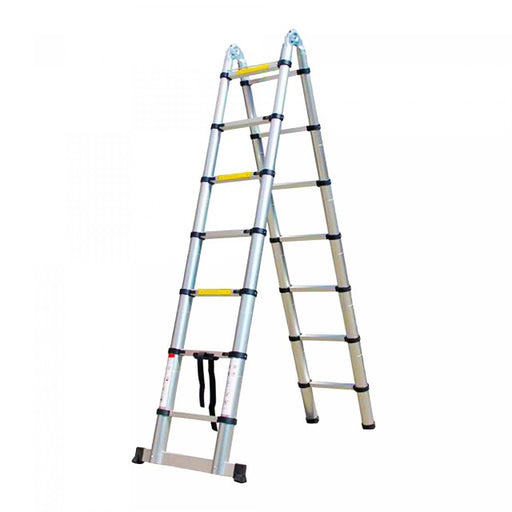 Escalera telescópica retráctil de aluminio - 4.4M Robusta y Versátil, Cumple Norma EN131 | BronTools©