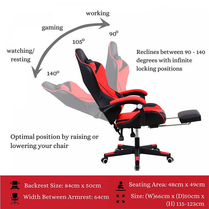 Silla ergonómica para gaming, u oficina, roja | BronGamer©Silla ergonómica para gaming, u oficina, roja | BronGamer©