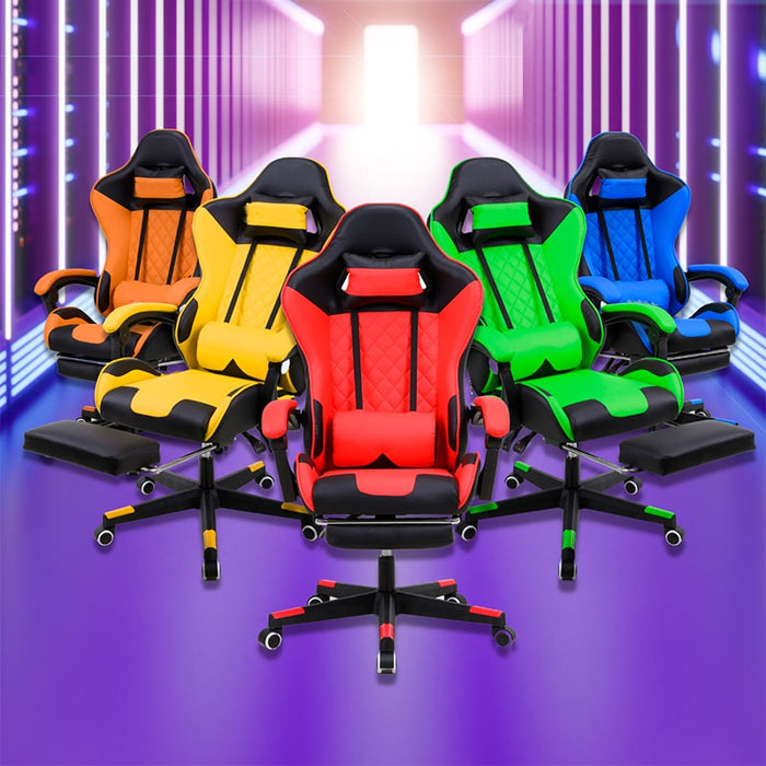 Silla ergonómica para gaming, u oficina, naranja | BronGamer©