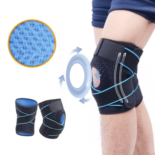 Rodilleras de Silicona de Compresión Deportiva - Alivio de Impactos para Correr, Deportes y Ciclismo (Negro/Azul) - Bronmart
