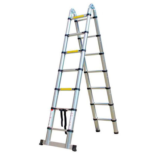 Escalera telescópica retráctil de aluminio - 5.6M Robusta y Versátil, Cumple Norma EN131 | BronTools©