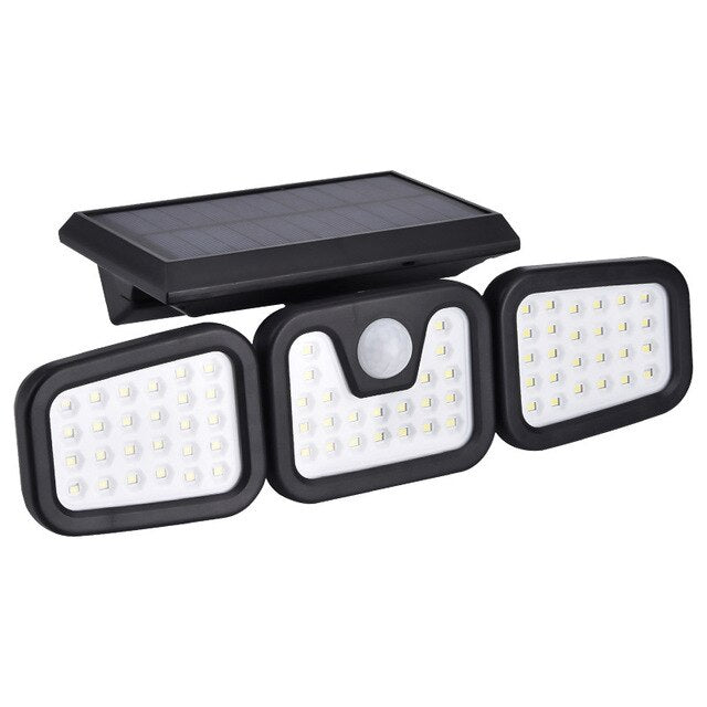 Lámpara de pared solar LED de panel dividido con Sensor de movimiento | BronSolar©