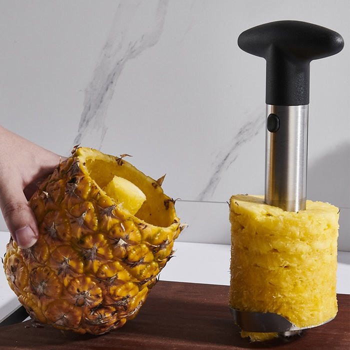 Acero inoxidable, piña, pelador, cortador, fruta, cuchillo, rebanada, espiral, piña, corte, máquina, fácil de usar, cocina, cocina, herramientas