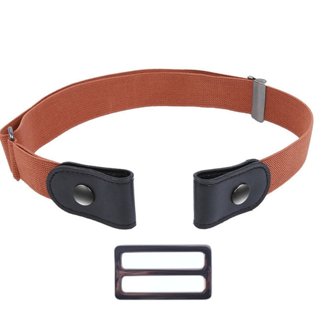 Cinturón sin hebillas para pantalones de mezclilla, vestidos, cinturón elástico elástico sin hebilla para mujeres / hombres, sin bultos, cinturón sin complicaciones