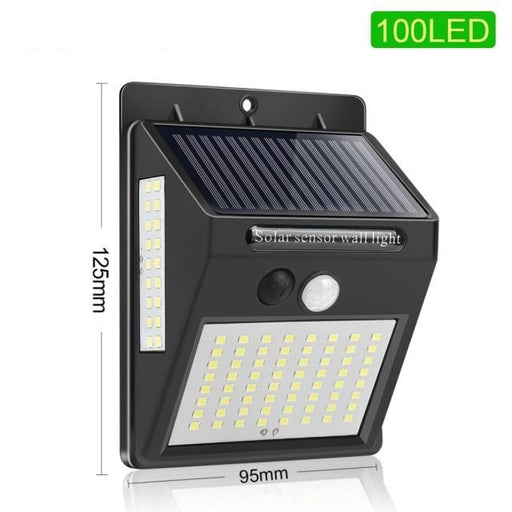 Luz solar LED para exteriores, lámpara solar Sensor de movimiento PIR con energía solar, luz de calle con luz solar para decoración de jardines