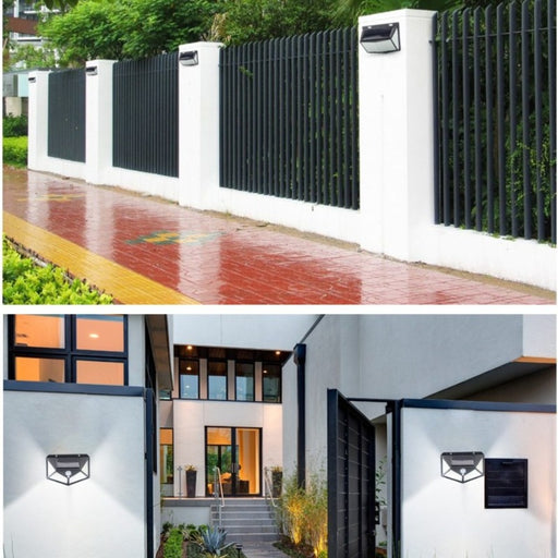 Luz LED Solar con Sensor de cuerpo humano 468, lámpara Solar IP65 para exteriores, ajuste automático de brillo, farola de jardín, 288 LED