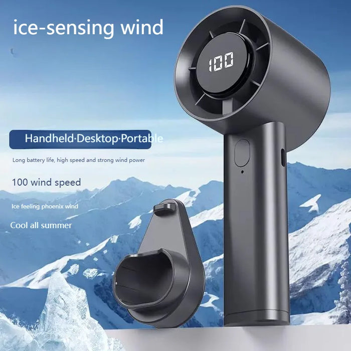 Tragbarer Handventilator mit Halbleiterkühlung | 100 Geschwindigkeiten LED-Anzeige USB
