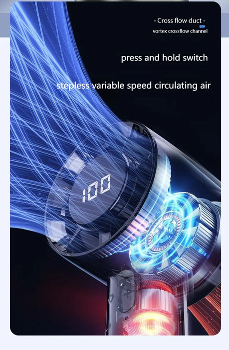 Tragbarer Handventilator mit Halbleiterkühlung | 100 Geschwindigkeiten LED-Anzeige USB
