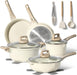 Batería de Cocina Granito 13 Piezas Just Perfecto – Beige Antiadherente Completa