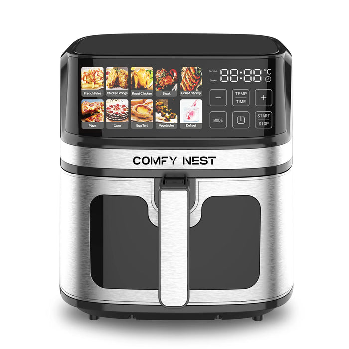 Freidora de Aire Digital Comfy Nest 1700W – Capacidad 8L con Pantalla Digital y Visor