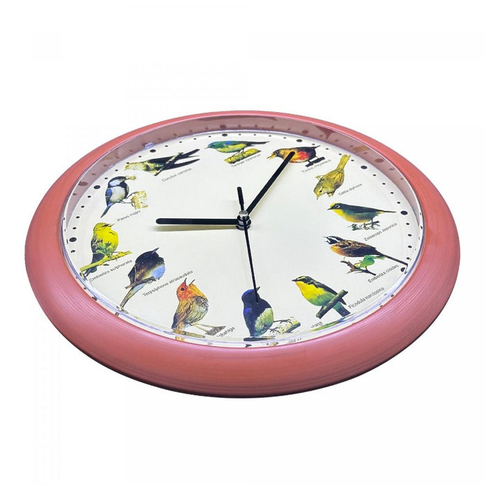 Reloj de pared con sonido de pájaros Europeos - Wood | BronHome© -Bronmart
